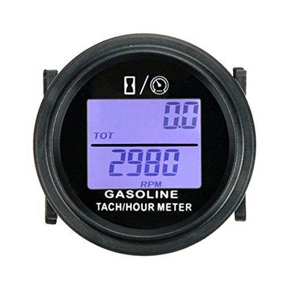 New Motorcycle Runleader Rl-Hm005l Inductive Tachometer With Hour Meter For All Gasoline Engine 762179082651