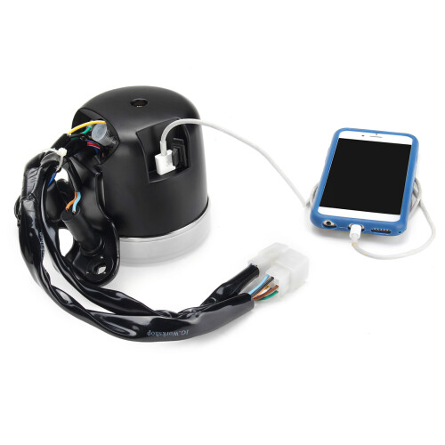 Nieuwe Gear Display USB Oplader Snelheidsmeter Oliedrukmeter LED Signaallicht Motorfiets Multifunctioneel Retro Odometer 1