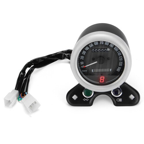 Nieuwe Gear Display USB Oplader Snelheidsmeter Oliedrukmeter LED Signaallicht Motorfiets Multifunctioneel Retro Odometer 2