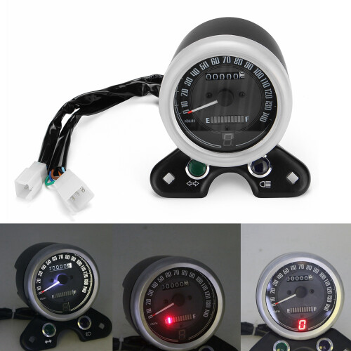 Nieuwe Gear Display USB Oplader Snelheidsmeter Oliedrukmeter LED Signaallicht Motorfiets Multifunctioneel Retro Odometer