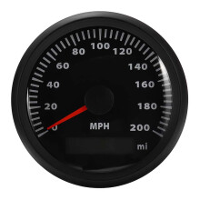 Neuer 85 mm 200MPH Geschwindigkeitsmesser wasserdichtes Messgerät digital Edelstahl Auto Lkw Schwarz
