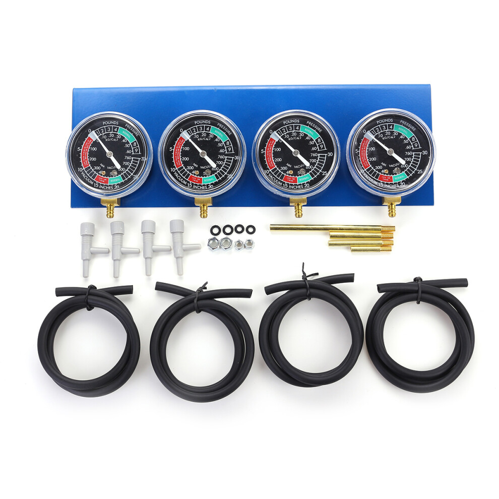 New Motorcycle Carb Carburettor Fuel Vacuum Balancer 4 Cylinder Gauges Tool Kit 762179089889