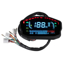 Nuevo odómetro digital LCD de 12 V velocímetro tacómetro cilindro universal para motocicleta