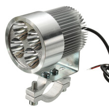 Neue 2 Stück 12 W 6000K LED Tageslicht Scheinwerfer Spotlicht Chrom für Motorrad Roller Auto Lkw Van