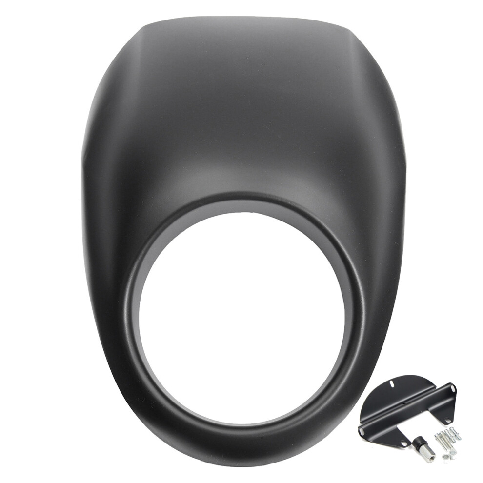 New Front Cowl Fork Headlight Fairing Mask For Harley Sportster Dyna Fx Xl 883 1200 Black 762179086635