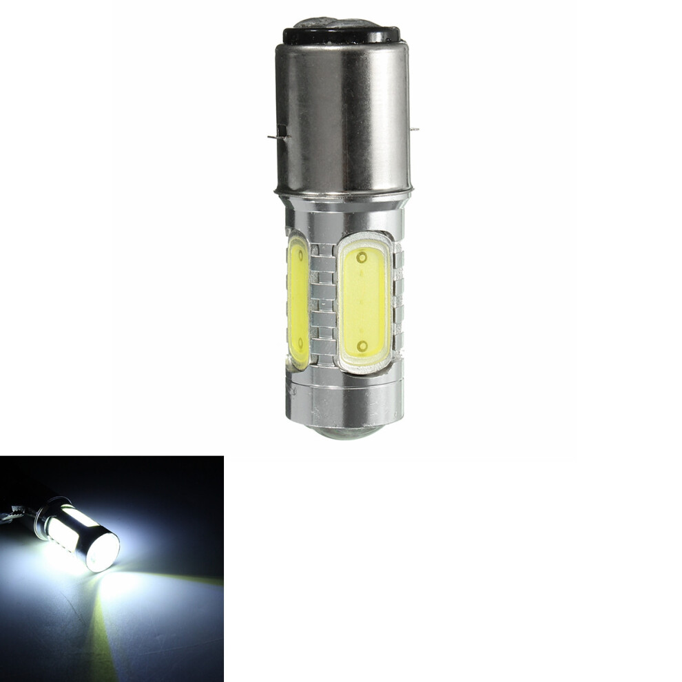 Ba20d H16 4 Cob Led Bulb For Motor Bike Moped Scooter Atv Head White/Light 762179033332