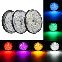 Neue 6 W 24 LED runde Reflektor-LED-Rücklicht-Bremslicht für Motorrad 7 Farben