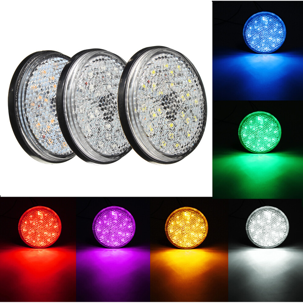 6W 24Led Round Reflector Led Rear Tail Brake Stop For Motorcycle 7 Colors Light 762179034469