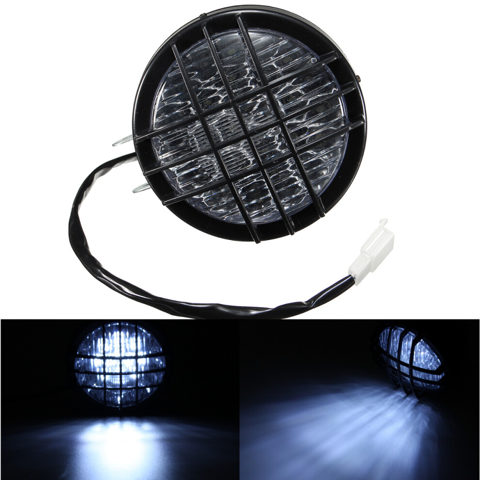 5Inch Led Motorcycle Grill Head Headlamp For Harley Chopper Bobber Light 762179046097