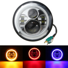 Neue 7-Zoll Rund-Hi/Lo-Strahl LED Halo-Ring DRL Signallicht Scheinwerfer für Harley/Jeep