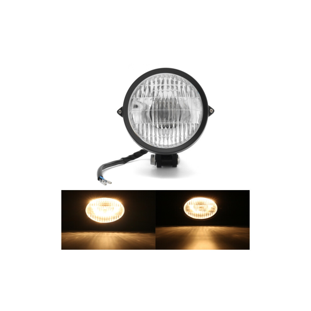 New H4 Halogen Motorcycle Vintage Headlight Hi/Lo Beam For Harley Bobber Chopper Custom 762179089278