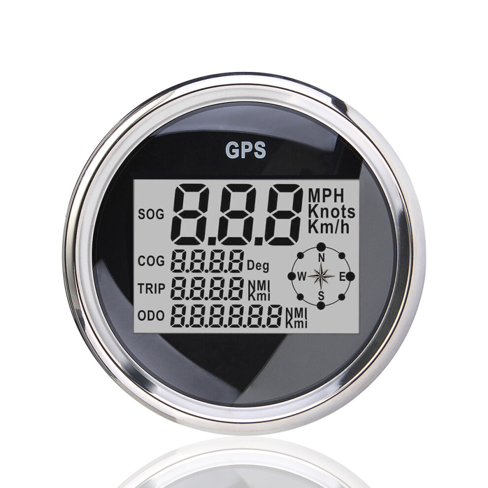 New 85Mm Gps Waterproof Digital Speedometer Odometer Gauge 762179095712