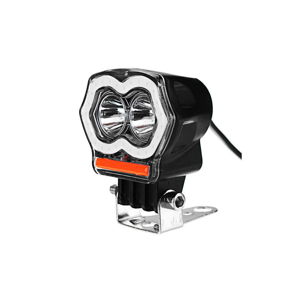 20W 12/80V Ip68 2000Lm Led Motorcycle Angel Eyes Usb Headlight Spotlight 762179056065