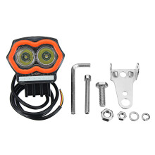 Neuer 12–80 V 20 W Scheinwerfer mit USB-Ladegerät Nebelscheinwerfer Motorrad Motocross LED-Scheinwerfer mit Halterung