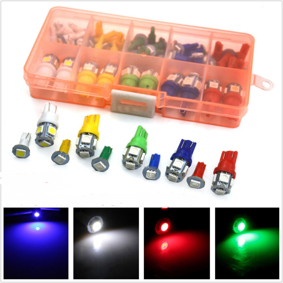 40Pcs 12V Car Motorcycle T5 T10 Led Instrument Panel Cluster Dash Lamp Mixed Bulb S Light 762179052784