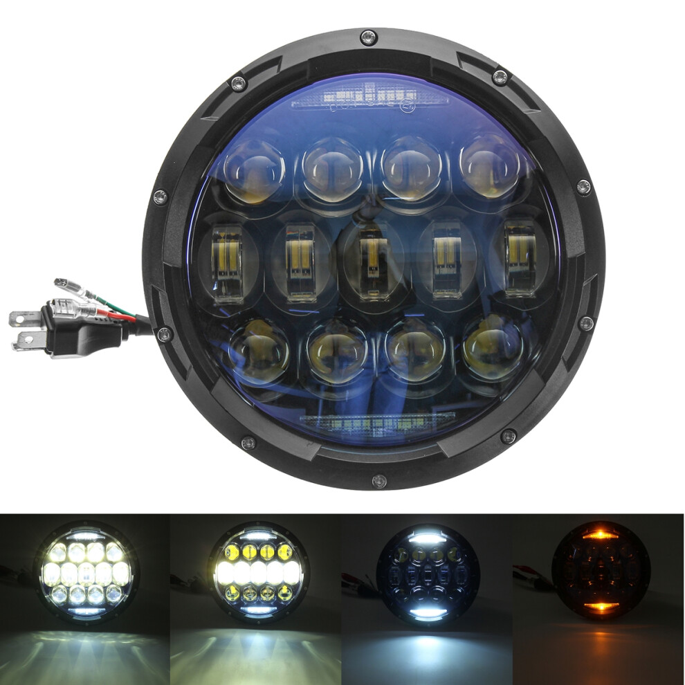 New 7 Inch 10000Lm Round Led 150W Headlights Lamp Hi/Low Beam Drl For Harley/Jeep Jk Tj Lj Wrangler Black 762179097310