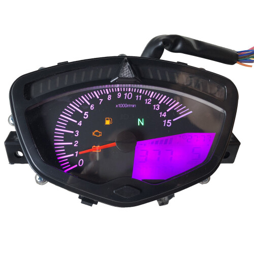 New Motorcycle Modified Tachometer LCD Seven Color Backlight Adjustable Speedometer For Yamaha 2