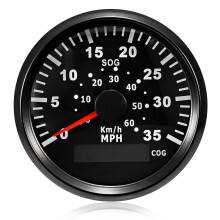 Neue 85 mm 60KM/H 35MPH GPS Geschwindigkeitsmesser Anzeige Kilometerzähler 35MPH Edelstahl Motorrad Auto Lkw Boot