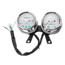 Nieuwe Universele Motorfiets Snelheidsmeter Odometer Toerenteller Gauge Kit KM/H MPH Cafe Racer Bobber