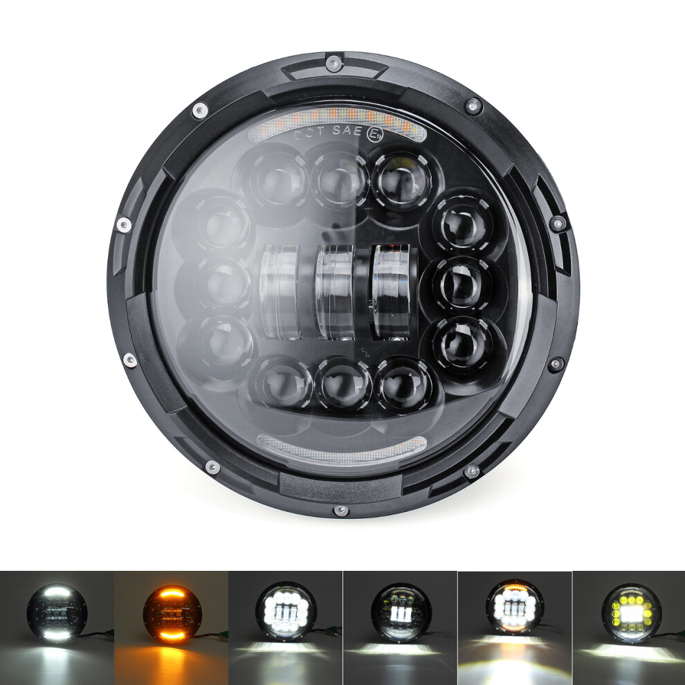 New 7 Inch Led Headlights Turn Signal Drl For Harley Lada Niva Jeep Wrangler Light 762179094012