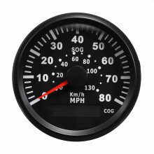 Neue 85 mm GPS 80MPH 130km/h Geschwindigkeitsmesser Kilometerzähler Anzeige für Auto Lkw Motorrad Boot