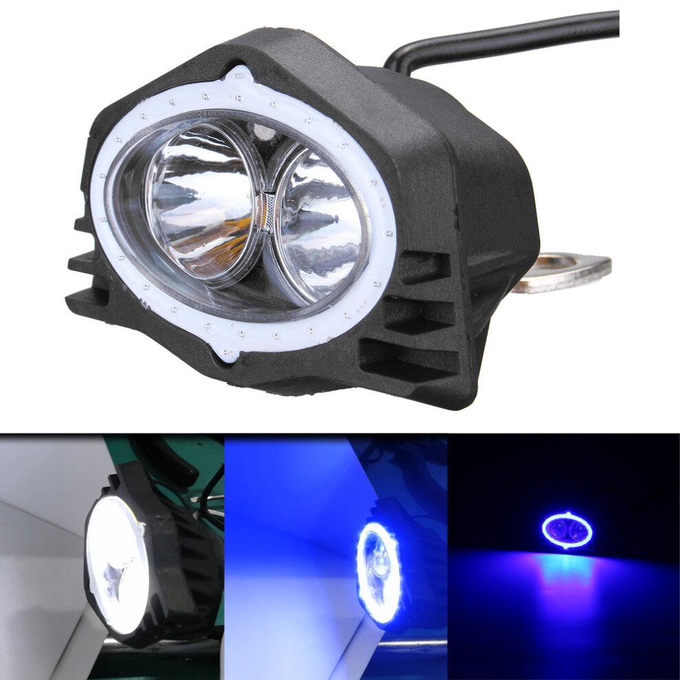 10W 7000K 10-80V Led Motorcycle Owl-Shaped Front-View Auxiliary Spotlight Headlights 762179042235