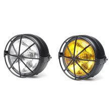Neue 12 V 35 W 6. 5 Zoll Retro-Motorrad-Scheinwerfer mit Grill Gelb/Weißer Abdeckung