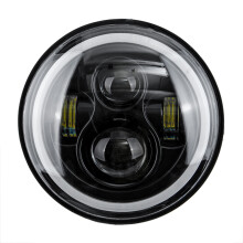 Neue 7'' 75 W 6000K DRL Amber Halo Angel Eyes Projektor LED runde Scheinwerfer Hi/Lo Beam Blinkerlicht für Harley/Yamaha/Jeep