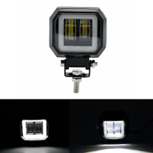 Neue 3-Zoll 12/24 V 6500K 20 W quadratische LED-Arbeitsleuchte mit weißen Angelaugen Spot- und Nebelscheinwerfer für Auto Boot Motorrad