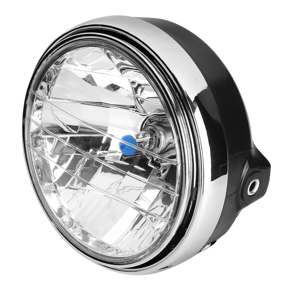 New 12V 35W 8 Inch Motorcycle Headlight Halogen Lamp Universal Amber 762179076834