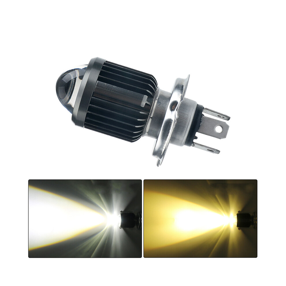 H4 H6 Motorcycle Headlight Bulbs Moto Led Csp Lens Lamp Scooter Atv Accessories Fog Lights 12-80V Far Near Bright White/Yellow 6900070984061