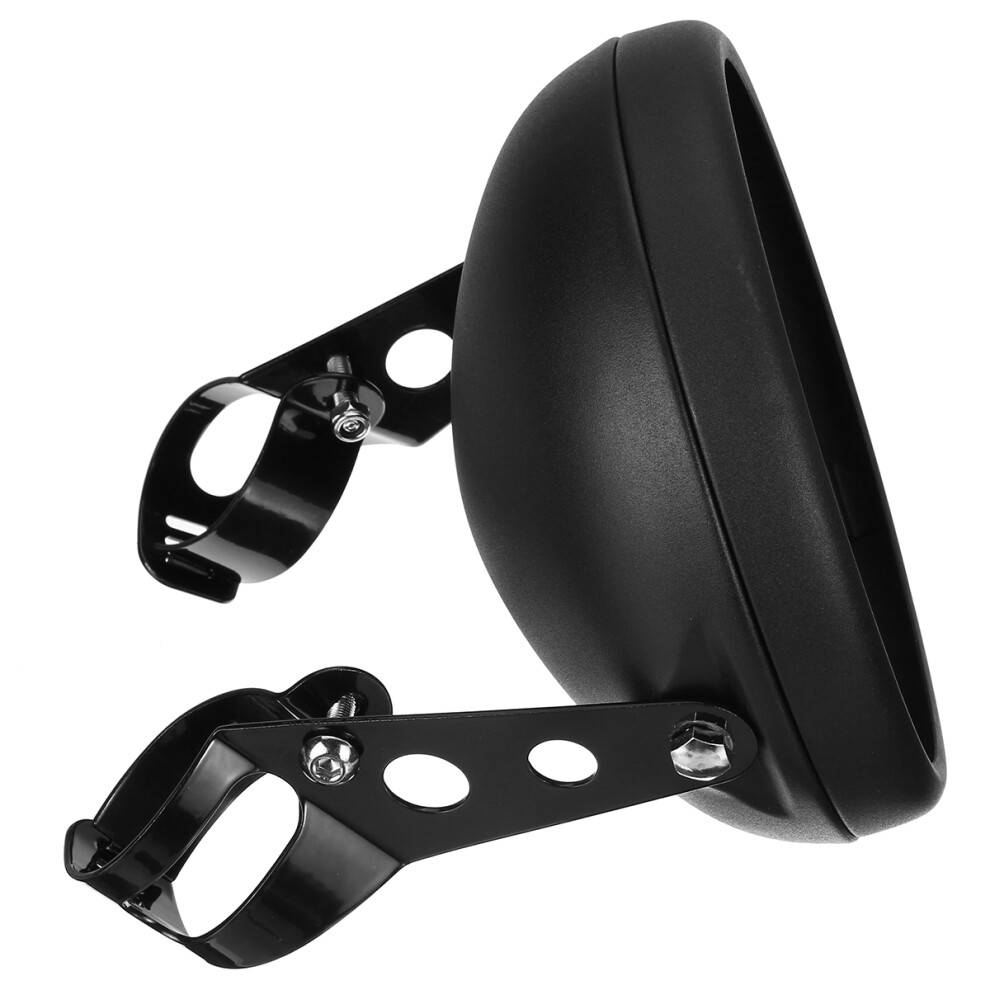 New 7Inch Motorcycle Headlight Housing Cover Mount & Bracket Round Headlamp Black 762179077831