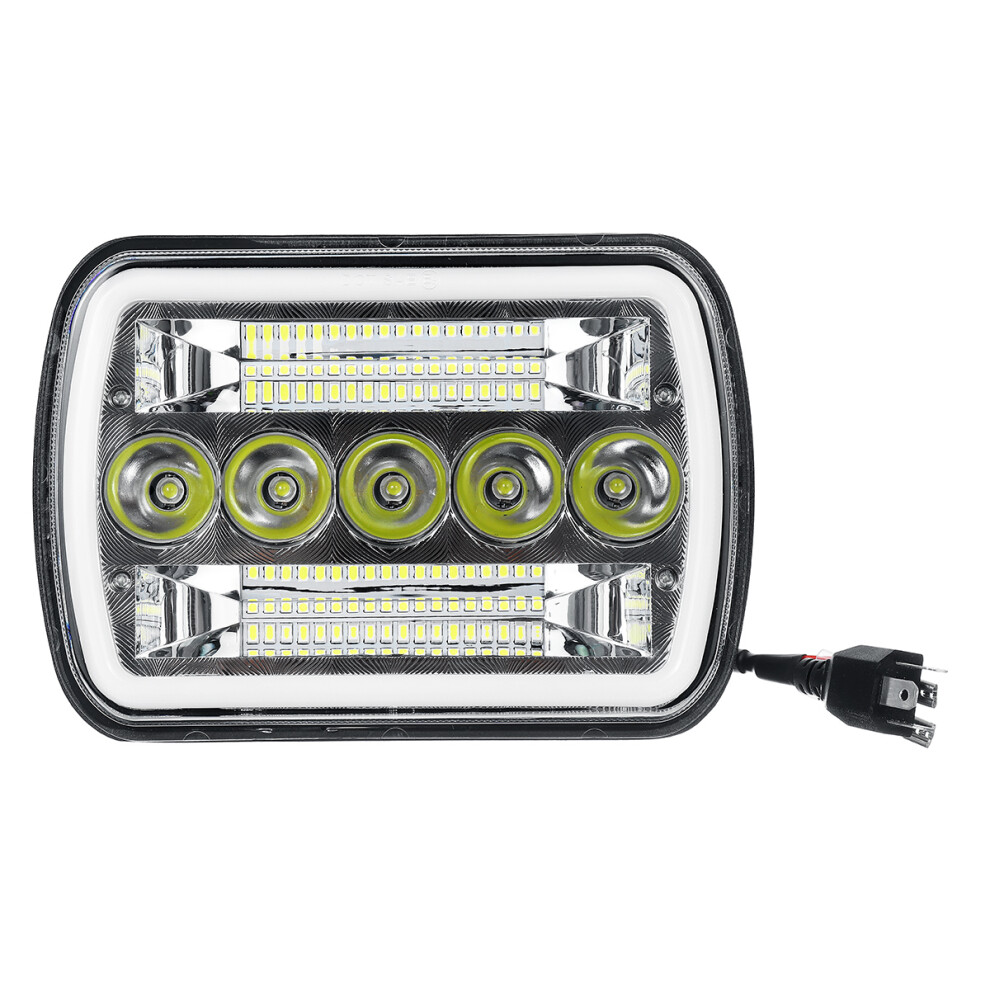 Nuevo Faro Led De 120 W 5 7 7 6'' Para Luz Alta Y Baja Anillo De Halo Drl Advertencia Para Jeep Cherokee Xj Yj-image