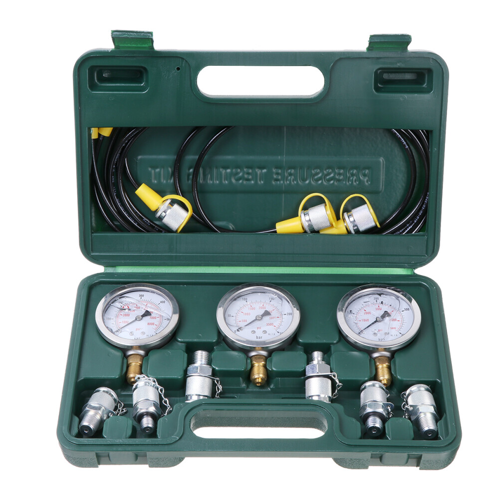 New Hydraulic Pressure Gauge Excavator Hydraulic Pressure Test Kit With Testing Hose 762179095941