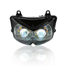 Neue Motorrad-Scheinwerfer-Einheit mit Angel Eyes klarer Scheinwerfer für Kawasaki Ninja 250 2010