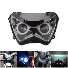 Neue Motorrad-Scheinwerfer-Einheit mit Angel Eyes klarer Scheinwerfer für Kawasaki Z800 z250 2013–2016