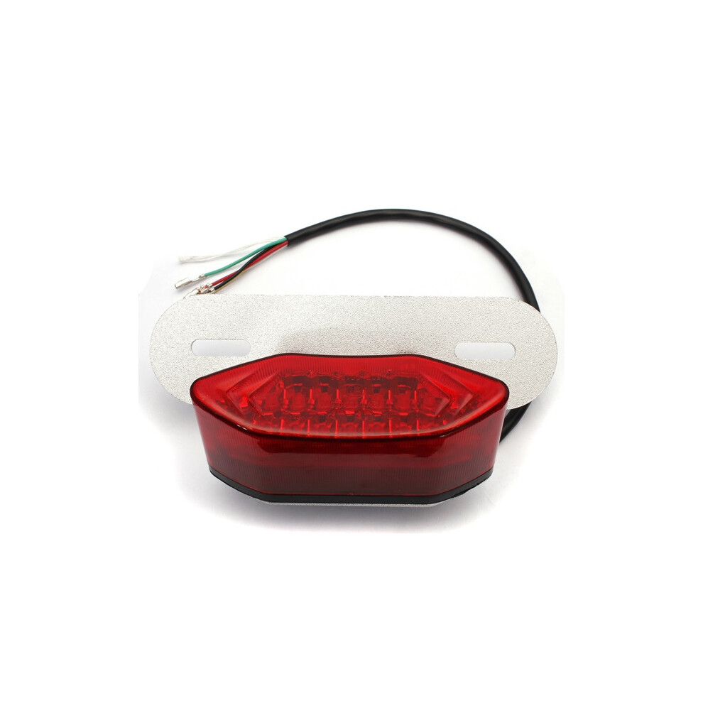 Motorcycle Led Tail Turn Signal Brake License Plate Light/Red 762179050780