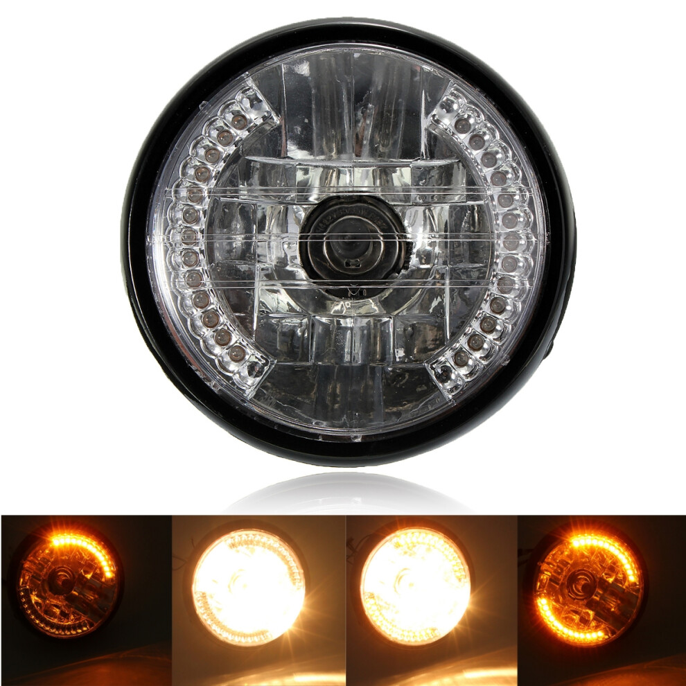 New 7Inch H4 35W Motorcycle Halogen Headlight With Led Turn Signal 762179081180