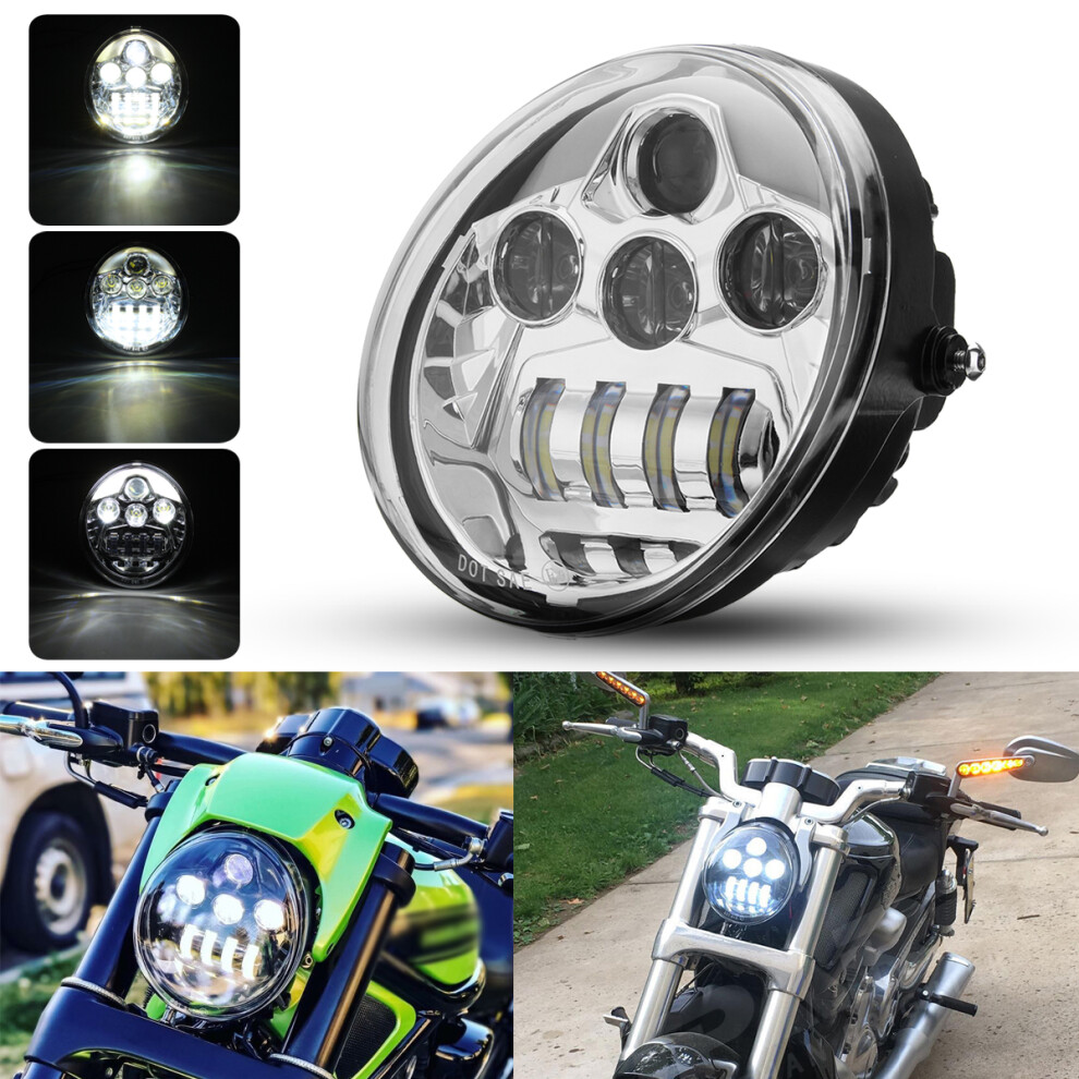 Dot 60W Motorcycle Led Headlights Hi/Lo Beam Drl For Harley Davidson Vrod Vrsc 304692440107