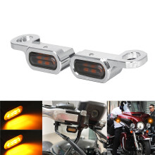 2 Stück 12 V Motorrad Mini LED Lampe Blinker Amber Licht E-Zeichen für Harley