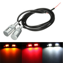 Neue 12 V 3 5630 LED Motorrad Auto Nummernschild Schraube Bolzen Licht Chromgehäuse