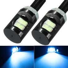 Neue 2 Stück DC 12 V LED Kennzeichenbeleuchtung Schraubbolzen Adleraugenlampe für Motorrad Auto Blau