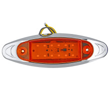 Neue 2 Stück Gelbe 24 V LED Seitenmarkierungsleuchte Blitz Stroboskop Notfallwarnlampe für Boot Auto Lkw Anhänger