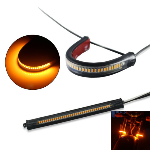 Neue 12 V Motorrad Front-LED-Gabel-Lampen Blinker Universal Amber 1