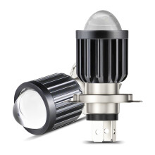 2 Stück 12 V-80 V 12 W 1200LM Motorrad H4 LED Scheinwerferlampe Super Helle Moto Linse Scheinwerfer Hi/Lo Strahl Dualfarbe 6000K 3000K