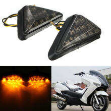 Neues Motorrad Universal-Dreieck Flush Mount Blinker Amber LED Links & Rechts Licht
