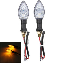 Neue 12 V 13 LEDs Schwarze Motorrad Blinker Rundlinse