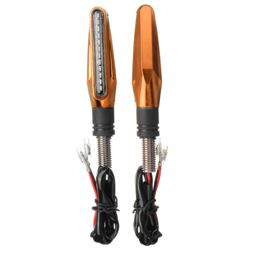 Neue 12 V Paar Gelbe Motorrad LED Blinker Universal 2