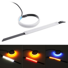 Neues Motorrad-Duell-Farb-LED-Blinklicht-Set für Vorder- und Hintergabel Stoßdämpfer Brems- und Fahrlichter 60SMD IP68
