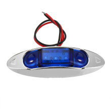 Neue 6 Stück Blaue 3 LED 24 V Seitenmarkierungsanzeige Licht Freigabelampe Lkw Anhänger Transporter